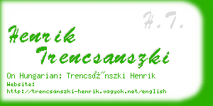 henrik trencsanszki business card